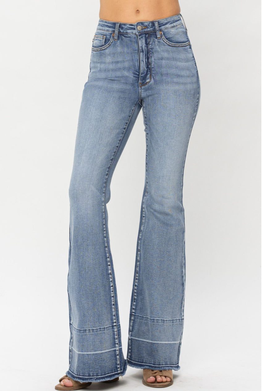 HIGH WAIST TUMMY CONTROL RELEASE HEM FLARE