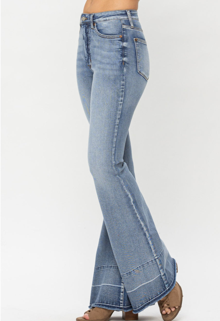 HIGH WAIST TUMMY CONTROL RELEASE HEM FLARE