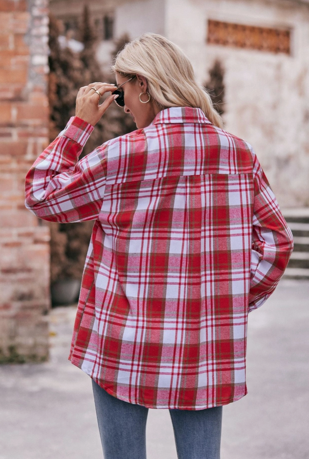 Autumn Oversized Loose Plaid Shirt