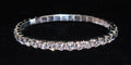1-Row Stretch Rhinestone Bracelet-Crystal  Silver