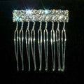 2 Row Rhinestone Twisted Wire Comb