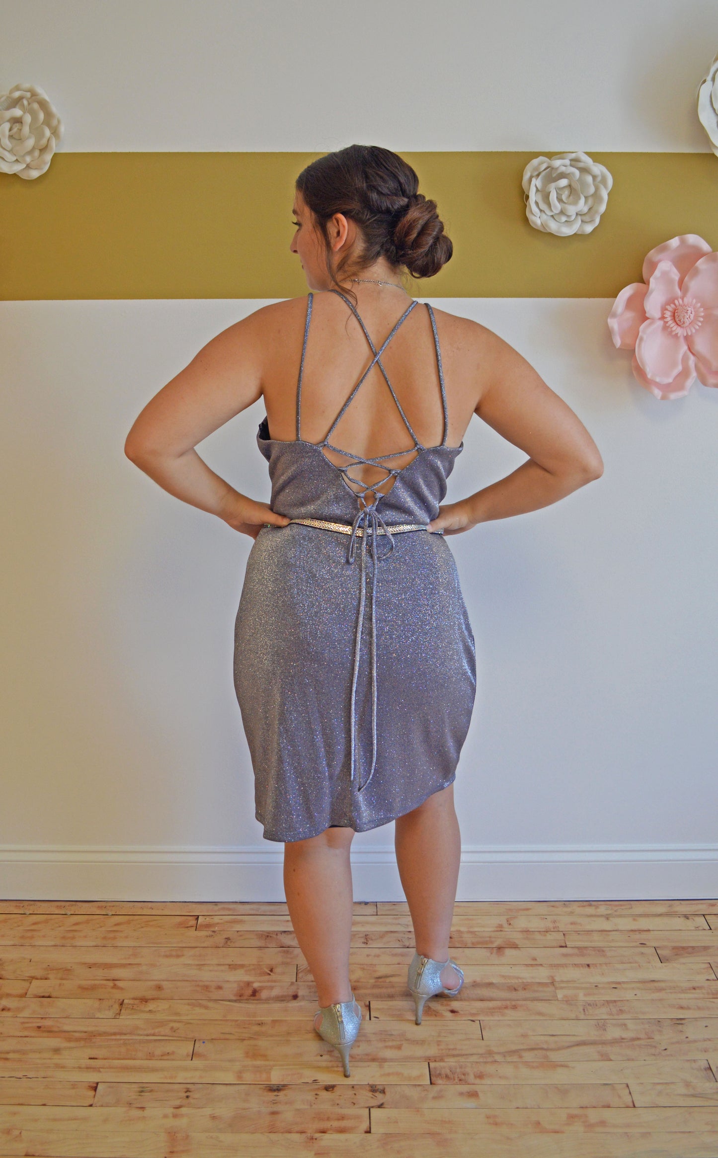 Sparkly Belted Dress