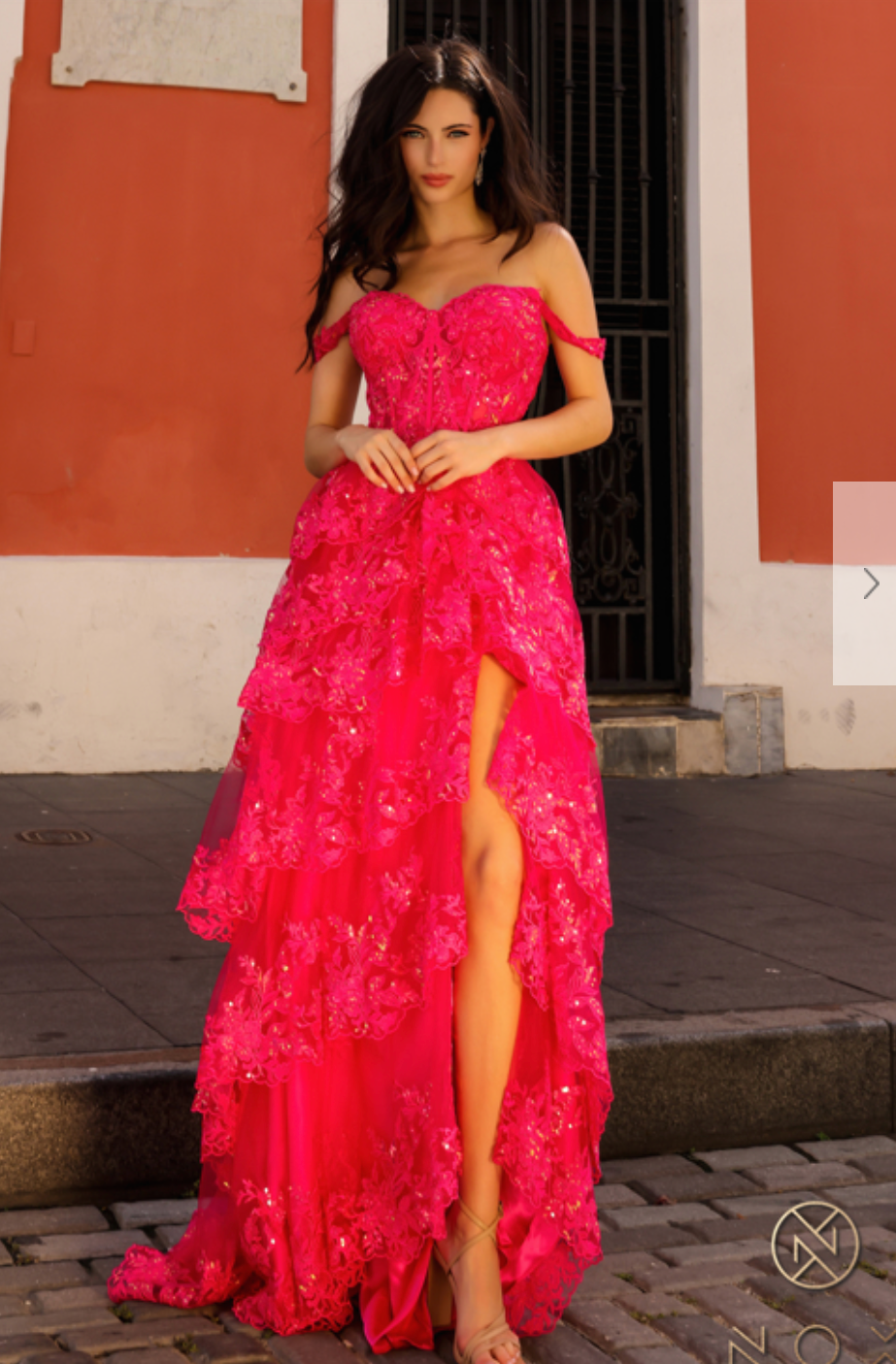 Corset top & Ruffle Gown