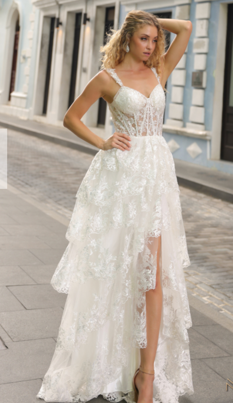 Corset top & Ruffle Gown