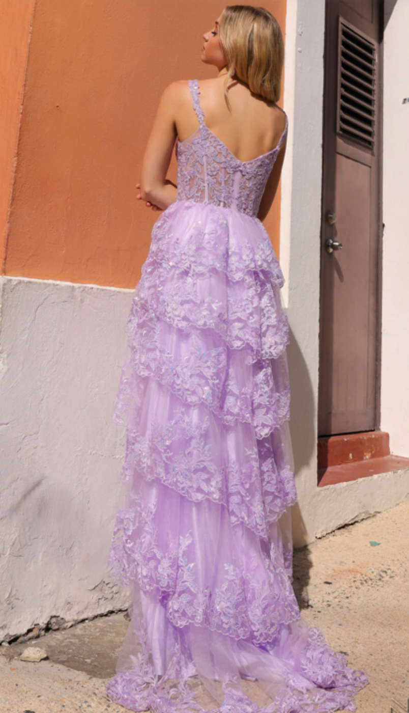 Corset top & Ruffle Gown