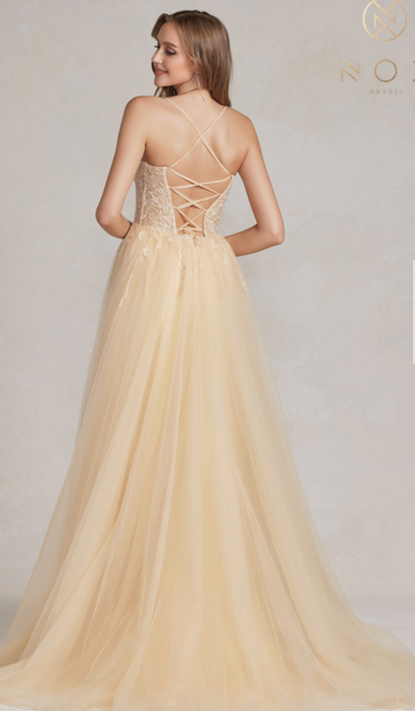 Floral Lace Corset Tulle Skirt Dress