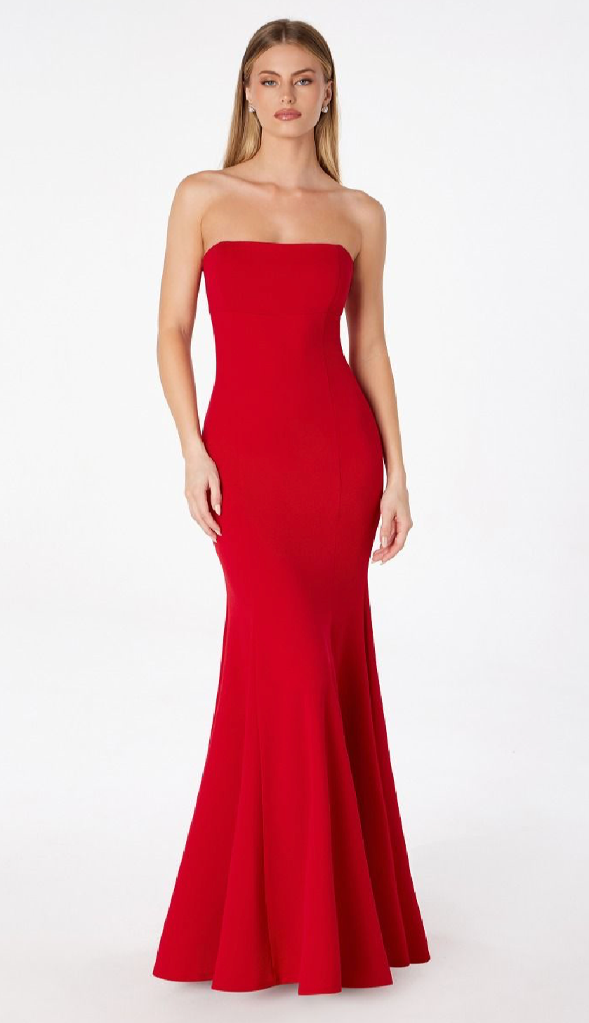 Stretchy Strapless Trumpet Gown