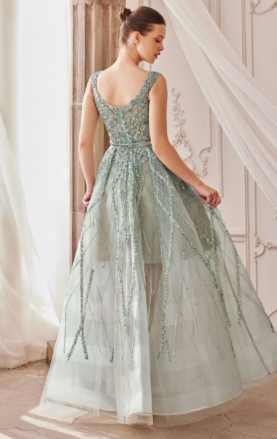 GEMMA JEWEL BEADED BALL GOWN